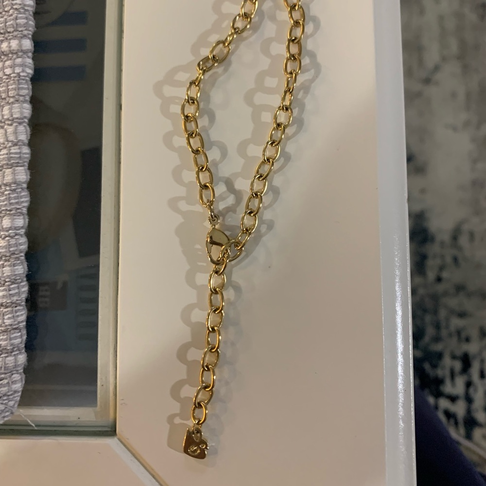 Gold Swarovski charm bracelet